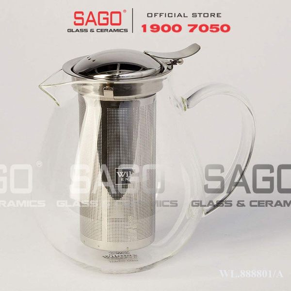  Wilmax England 888801/A - Bình Trà Thủy Tinh Wilmax Thermo Tea Pot 600ml | Thủy Tinh Cao Cấp Chịu Nhiệt 