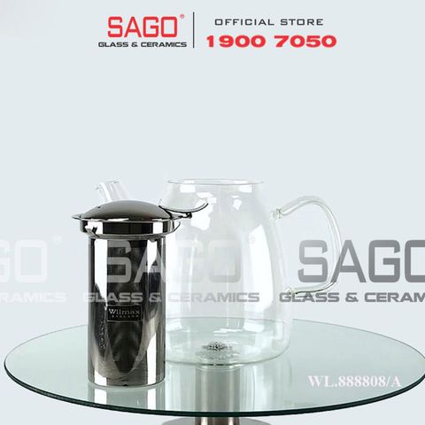  Wilmax England 888808/A - Bình Trà Thủy Tinh Wilmax Thermo Tea Pot 950ml | Thủy Tinh Cao Cấp Chịu Nhiệt 