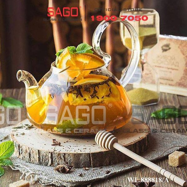  Wilmax England 888818/A - Bình Trà Thủy Tinh Wilmax Thermo Tea Pot 1200ml | Thủy Tinh Cao Cấp Chịu Nhiệt 