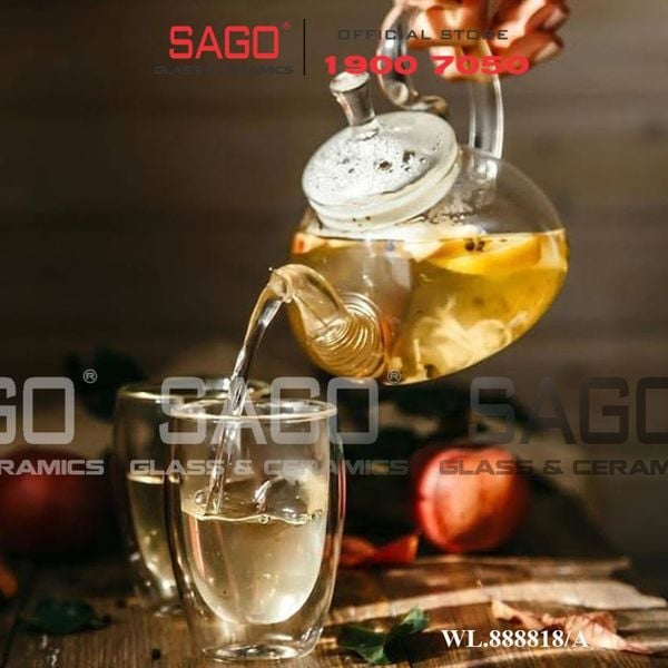  Wilmax England 888818/A - Bình Trà Thủy Tinh Wilmax Thermo Tea Pot 1200ml | Thủy Tinh Cao Cấp Chịu Nhiệt 