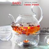  Wilmax England 888818/A - Bình Trà Thủy Tinh Wilmax Thermo Tea Pot 1200ml | Thủy Tinh Cao Cấp Chịu Nhiệt 
