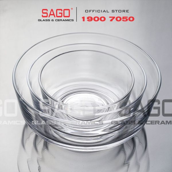  Union 349 -  Tô Thủy Tinh Union Assurance Bowl Đường kính 7" | Thủy Tinh Cao Cấp Nhập Khẩu Thái Lan 