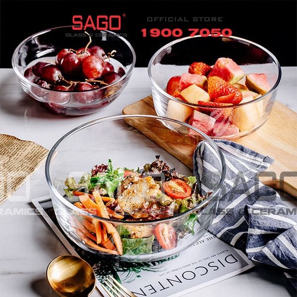  Union 382 -  Tô Thủy Tinh Union Assurance Bowl Đường kính 5.5" | Thủy Tinh Cao Cấp Nhập Khẩu Thái Lan 