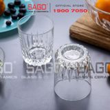  Union 385 - Ly Thủy Tinh Union Notch Bottom Rock Glass 240ml | Thủy Tinh Cao Cấp Nhập Khẩu Thái Lan 