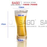  INS 21104 - Ly Thủy Tinh INS Strip Salsa Hight Ball 355ml | Thủy Tinh Cao Cấp 