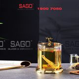  Bình Trụ Thủy Tinh Nắp Hưu Vàng 5.0 Lít | Có Vòi 