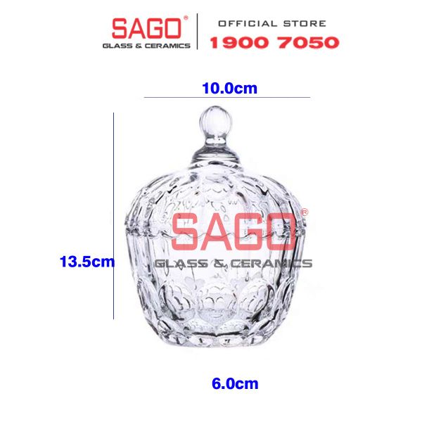  Deli TG1064-4 - Thố Mứt Thủy Tinh , Hũ Kẹo Thủy Tinh Deli Candy Jar Glass | Thủy Tinh Cao Cấp 