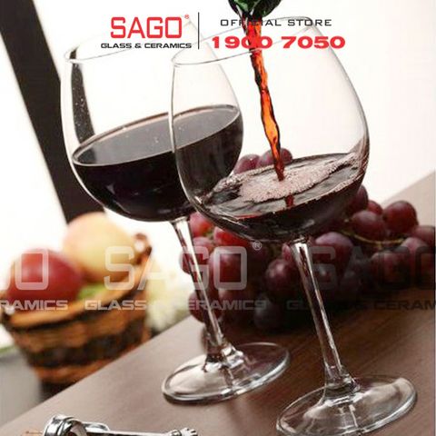  Ocean 1015D22 - Ly Thủy Tinh  Ocean Madison Burgundy 650ml | Nhập Khẩu Thái Lan 