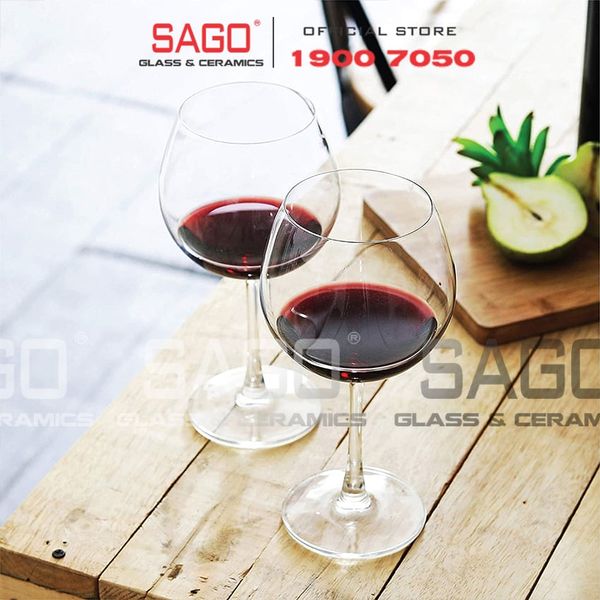  Ocean 1015D22 - Ly Thủy Tinh  Ocean Madison Burgundy 650ml | Nhập Khẩu Thái Lan 