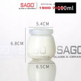  Hũ Thủy Tinh Sữa Chua Béo Nắp Nhựa  | Tùy Chọn Dung Tích 