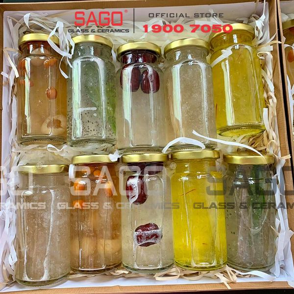  Hũ Thủy Tinh Tròn Cao Đựng Yến 150ml Nắp Thiết | Thủy Tinh Cao Cấp 