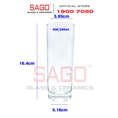  Union 408 - Ly Thủy Tinh Union Sanmarino Hight Ball 290ml | Thủy Tinh Cao Cấp Nhập Khẩu Thái Lan 