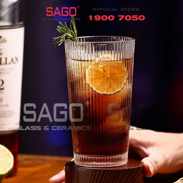  King Dealay H018 -  Ly Thủy Tinh King Dealay studio Tumber Glass 380ml | Thủy tinh Cao Cấp 