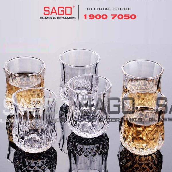  King Dealay JXT605 - Ly Thủy Tinh King Dealay Karat Shot Glass 40ml | Thủy tinh Cao Cấp 