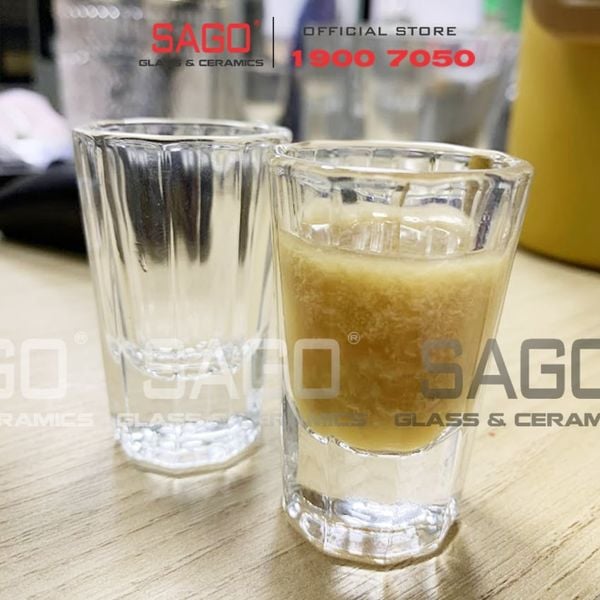  DELI Y5593 - Ly Thủy Tinh Deli Stripes Shot Glass 18ml | Thủy Tinh Cao Cấp 