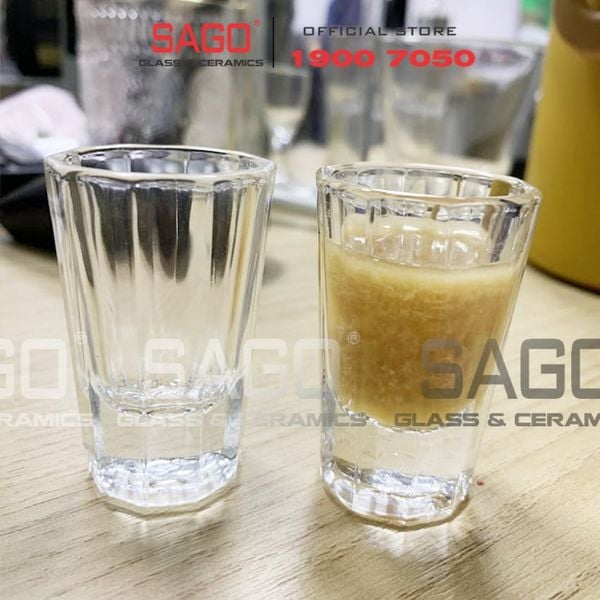  DELI Y5593 - Ly Thủy Tinh Deli Stripes Shot Glass 18ml | Thủy Tinh Cao Cấp 