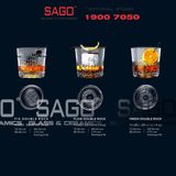  Ocean P04262 - Ly Thủy Tinh Ocean Matter Flow Double Rock Glass 355ml | Nhập Khẩu Thái Lan 