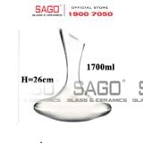  King Dealay JX9002 - Bình Rót Rượu Thủy Tinh King Dealay Decanter 1700ml | Thủy tinh Cao Cấp 