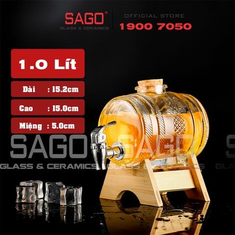 Bình Ngâm Rượu Thủy Tinh Jusheng glass
