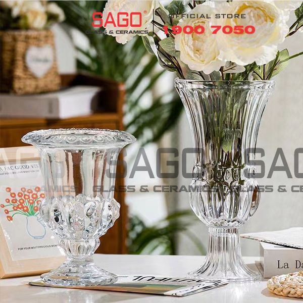  Deli DSHP131-250 - Bình Hoa Thủy Tinh Deli delisoga Glass Cao 25cm | Tùy Chọn Màu 