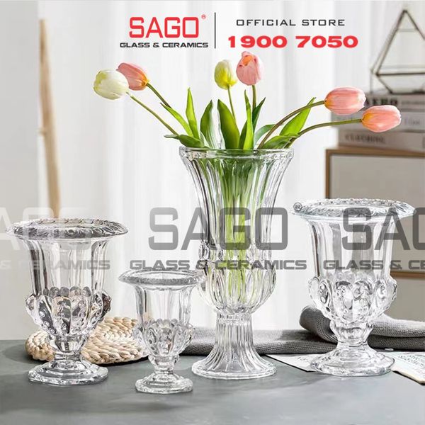  Deli DSHP131-250 - Bình Hoa Thủy Tinh Deli delisoga Glass Cao 25cm | Tùy Chọn Màu 