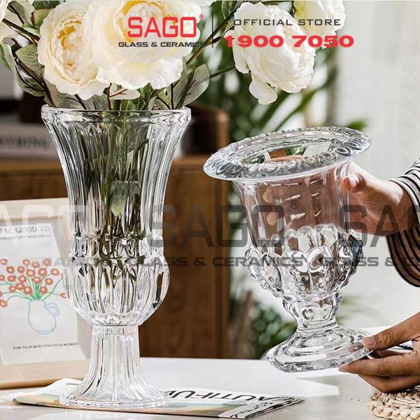  Deli DSHP131-250 - Bình Hoa Thủy Tinh Deli delisoga Glass Cao 25cm | Tùy Chọn Màu 