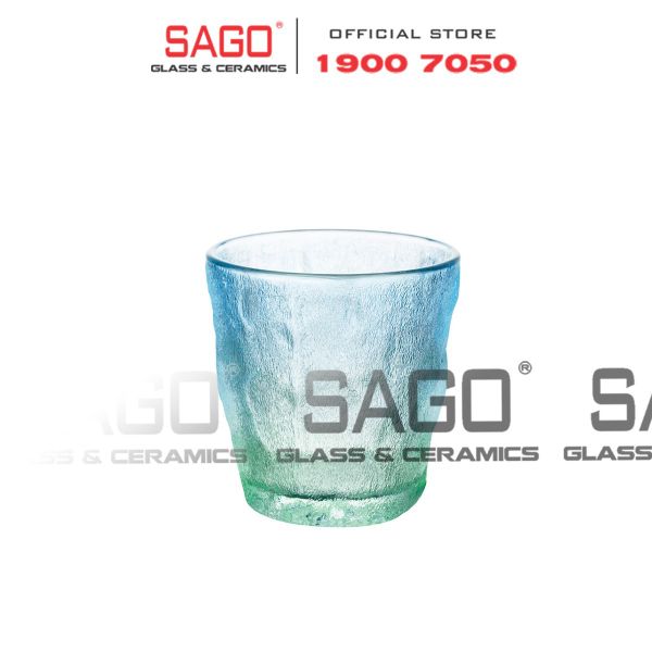  Deli KB047-1B - Ly Thủy Tinh Deli Soda Lime Bule Rock Glass 260ml | Thủy Tinh Cao Cấp 