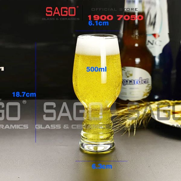  DELI J3468-2 - Ly Thủy Tinh Deli Craft Beer Glass 500ml | Thủy Tinh Cao Cấp 