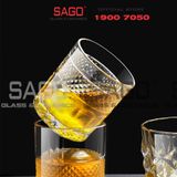  HONGLI 0610  - Ly Thủy Tinh Hongli Radiant Rock Glass 290ml | Thủy Tinh Cao Cấp 