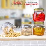  Hũ Thủy Tinh Gia Vị Mason Nắp Nhôm | Tùy Chọn Dung Tích 