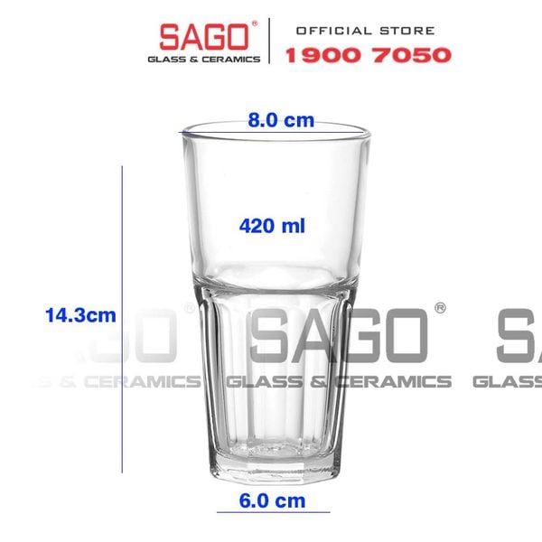  Union 390 - Ly Thủy Tinh Union Centra High Ball 420ml | Thủy Tinh Cao Cấp Nhập Khẩu Thái Lan 