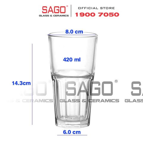  Union 390 - Ly Thủy Tinh Union Centra High Ball 420ml | Thủy Tinh Cao Cấp Nhập Khẩu Thái Lan 