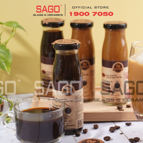  Chai Thủy Tinh Tròn Cao 200ml Nắp Thiết | Thủy Tinh Cao Cấp 