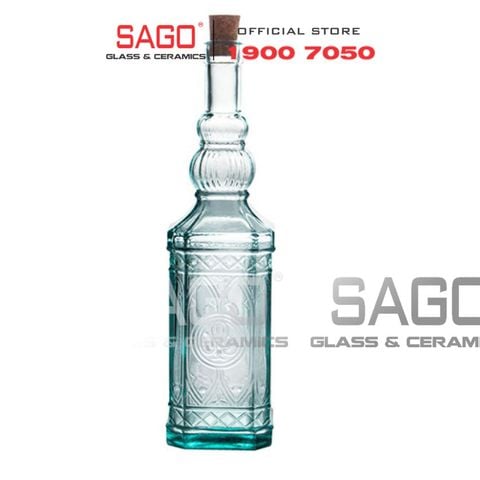  VSM V5031 - Chai Thủy Tinh Tái Chế Vidrios San Miguel BOTELLA MIGUELETE 47cm | Nhập Khẩu Tây Ban Nha 