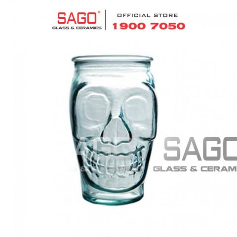  VSM V2346 - Ly Thủy Tinh Tái Chế Vidrios San Miguel VASO CALAVERA 450ml | Nhập Khẩu Tây Ban Nha 