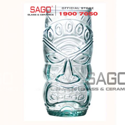  VSM V2361 - Ly Thủy Tinh Tái Chế Vidrios San Miguel TIKI 550ml | Nhập Khẩu Tây Ban Nha 