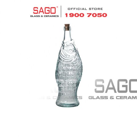  VSM V5173 - Chai Thủy Tinh Tái Chế Vidrios San Miguel BOTELLA PEZ 1,1 Lít | Nhập Khẩu Tây Ban Nha 