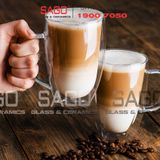  Wilmax England 888741/A - Ly Thủy Tinh 2 lớp Có Quai Wilmax England Thermo 400ml | Thủy Tinh Cao Cấp Chịu Nhiệt 