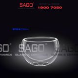  Wilmax England 888755/A - Ly Thủy Tinh 2 Lớp Wilmax Thermo Bowl 250ml | Thủy Tinh Cao Cấp Chịu Nhiệt 