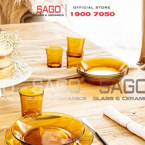  DURALEX D1011D - Ly Thủy Tinh Cường Lực Duralex Lys Amber Rock Glass 210ml | Nhập Khẩu Pháp 