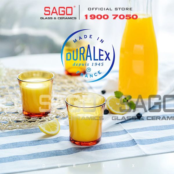  DURALEX D1011D - Ly Thủy Tinh Cường Lực Duralex Lys Amber Rock Glass 210ml | Nhập Khẩu Pháp 
