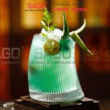  INS 21134 - Ly Thủy Tinh INS Strip Bravura Rock Glass 330ml | Thủy Tinh Cao Cấp 