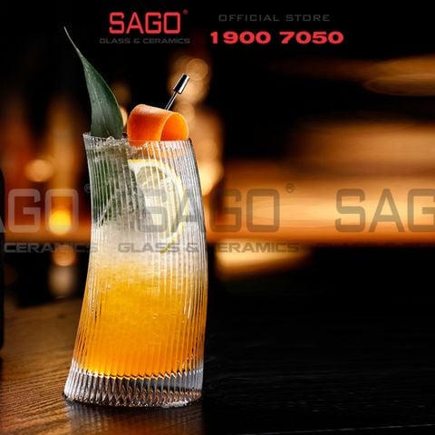  INS 21133 - Ly Thủy Tinh INS Strip Bravura Highball Glass 510ml | Thủy Tinh Cao Cấp 