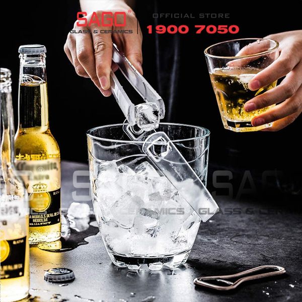  Pasabahce 53798 - Xô Đá Thủy Tinh Pasabahce Lượn Sóng 830ml | Nhập Khẩu Thổ Nhĩ Kỳ 