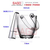  Pasabahce 53628 - Xô Đá Thủy Tinh Pasabahce 830ml | Nhập Khẩu Thổ Nhĩ Kỳ 