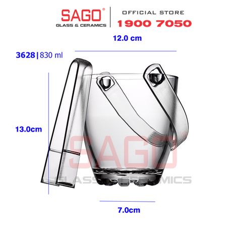  Pasabahce 53628 - Xô Đá Thủy Tinh Pasabahce 830ml | Nhập Khẩu Thổ Nhĩ Kỳ 