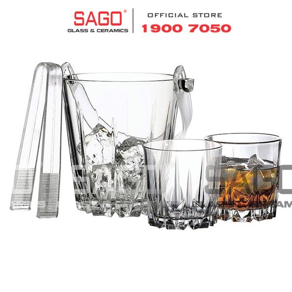  Pasabahce 53588 - Xô Đá Thủy Tinh Pasabahce Kim Cương 830ml  | Nhập Khẩu Thổ Nhĩ Kỳ 