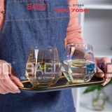  Deli 5163-2HS - Ly thủy tinh Deli Hexagon Whisky Rock Smoke Grey 320ml | Thủy Tinh Cao Cấp 