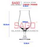  Pasabahce 440297 - Ly Thủy Tinh Pasabahce wavy Stemmed Beer Glass 405ml | Nhập Khẩu Thổ Nhĩ Kỳ 