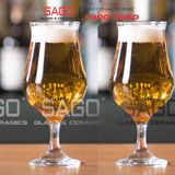  Pasabahce 440297 - Ly Thủy Tinh Pasabahce wavy Stemmed Beer Glass 405ml | Nhập Khẩu Thổ Nhĩ Kỳ 